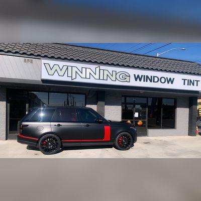 Range Rover wrap in satin black at WINNING