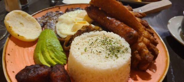 Bandeja Paisa - brought back memories of Jackson Heights, Queens.