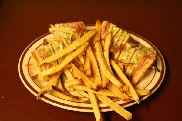 Club Sandwich & fresh cut fries