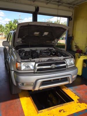 The Oil Connection  Service is A+. They go above and beyond with the oil change and they always look out for your car for other problems!!!