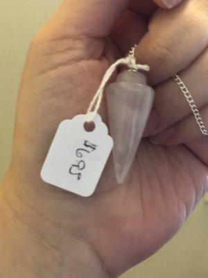 Rose quartz pendulum