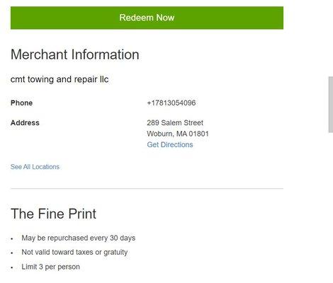 Groupon fine prints