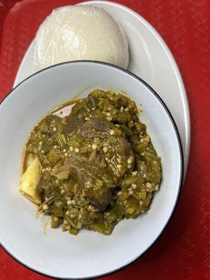 Okra Soup and Fufu