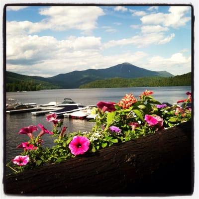 View of Whiteface from the Moose Lodge Boathouse Restaurant