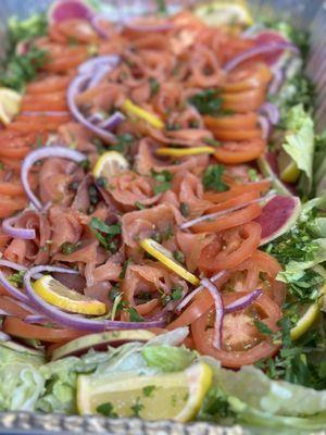 Lox platter came with bagels - so good!