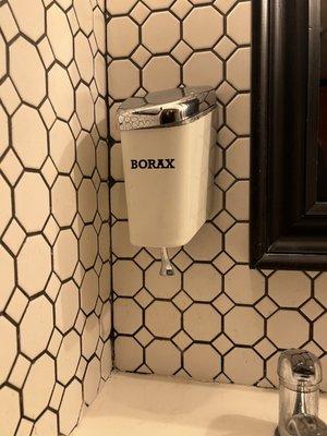 Borax powder in the bathroom to stick to the prohibition vibes!