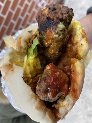 Kufta Kabob Pita with Everything