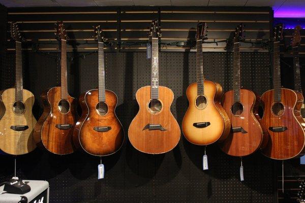 Breedloves. Featuring a rare, 1 of 10,  Kim Breedlove signature 25th anniversary, and a few masterclass series.