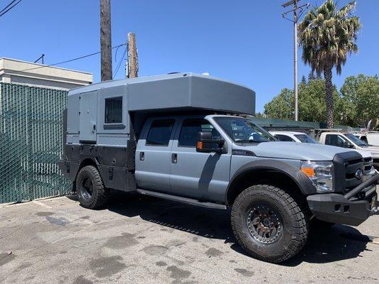 2015 f550 converted as an RV. Full service performed. Looks like an armored truck.