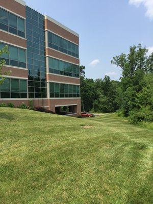 Our building (9901) backs up to Great Seneca Hwy near Sam Eig Hwy.