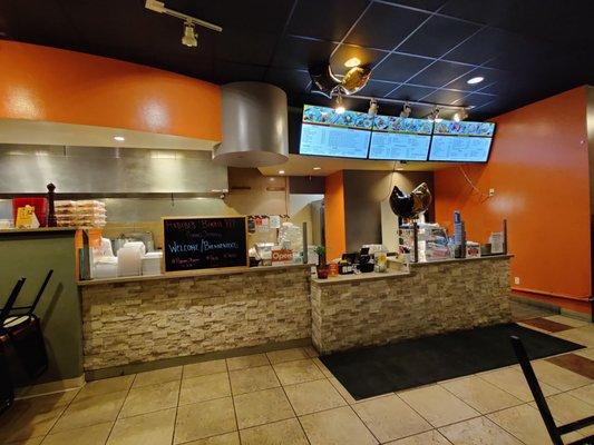 Inside of new location; it's got an expanded menu and is a stand-alone restaurant.