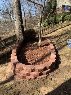 Stone Bed done in Western Hendersonville around 191