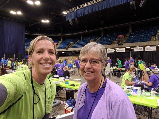 Beca & Dr Jungblut at Glen Ellyn Smiles at Mission of Mercy