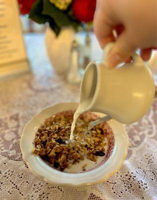 Their famous homemade granola - it was lovely!