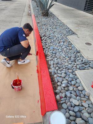 Side walk emergency lane painting and other exterior painting services