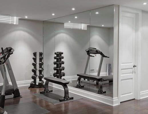 Custom wall mirrors for home gym