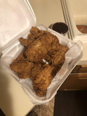 HUGE chicken tenders! Very good!