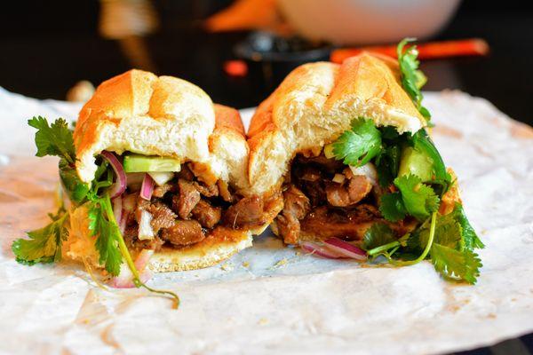 Grilled Pork Bánh Mì Sandwich