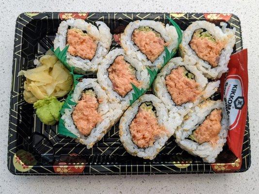 Spicy tuna. $7.25