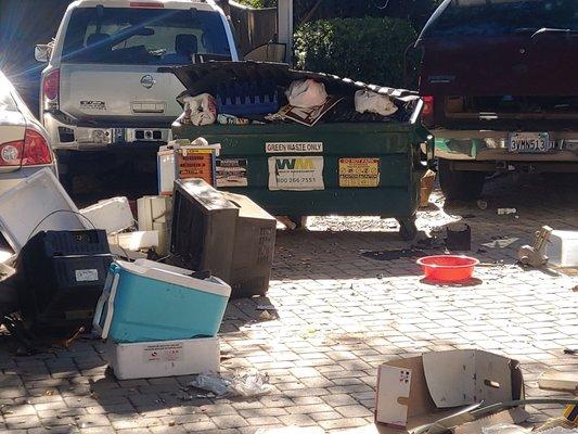 They kindly emptied green waste bin that was filled with non green waste