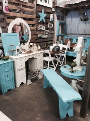 Tons of painted shabby chic furniture