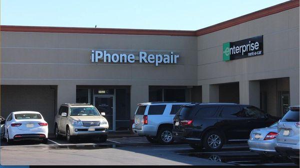 iphone repair store, address is 11623 Katy Freeway, Suite C . Houston TX 77079