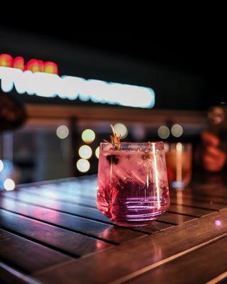 Cocktails on our second story patio deck.