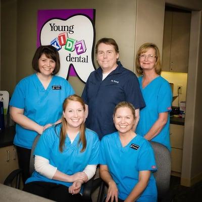 The friendly staff and Dr. Young at Young Kidz Dental