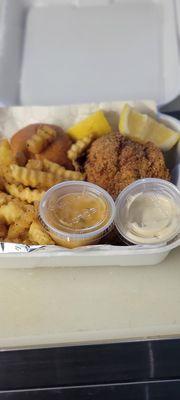 Deep Fried Red Snapper Basket With Fries