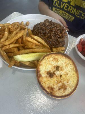 BBQ brisket sandwich