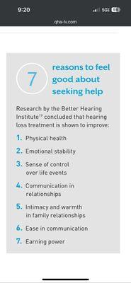 7 Reasons to seek treatment for hearing loss.