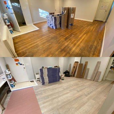 Before/After Quickstep laminate