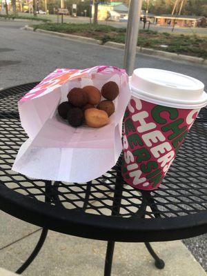 Soggy munchkins and warm liquid sugar.