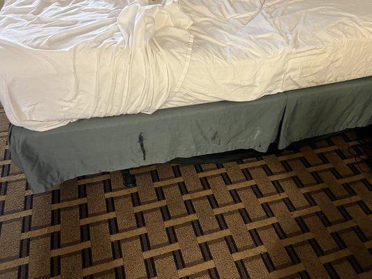 Stains under the mattress