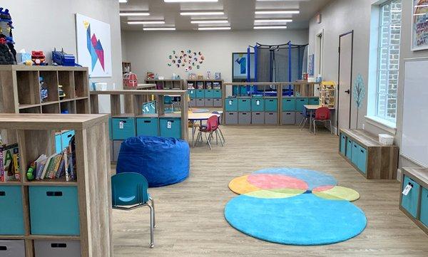 An example therapy space at an Autism in Motion Clinic.