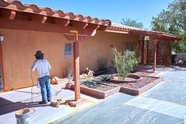 Working on Back Patio