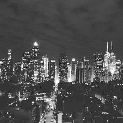 A nighttime shot of NYC