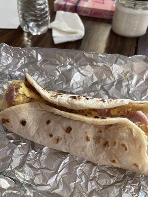 Ham & Egg tacos