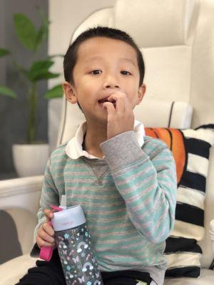 Woa! My lovely son enjoys Pedicure