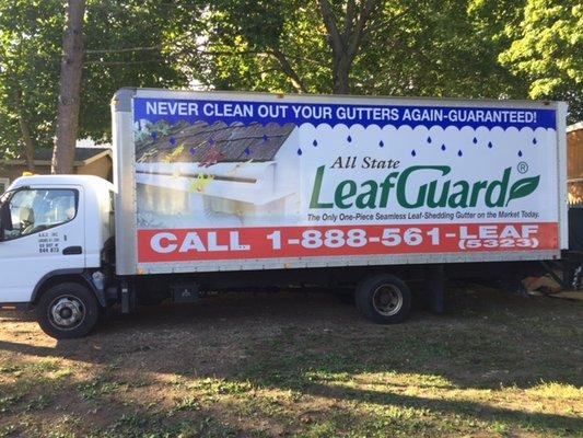 Be on the look out for our LeafGaurd truck! Coming to a neighborhood near you!