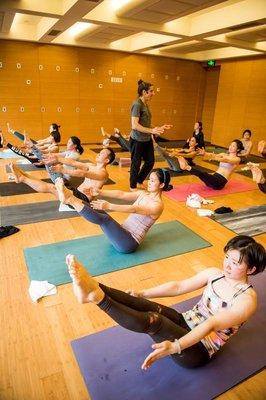 Navasana teaching in China