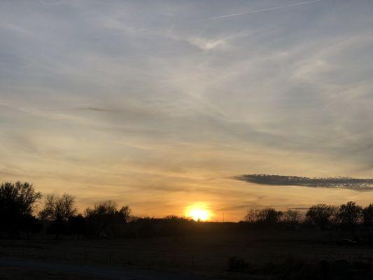 Sunset at the Moore Fish Farm