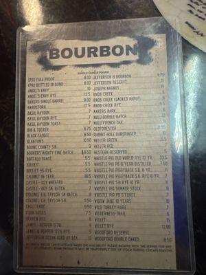 Bourbon list