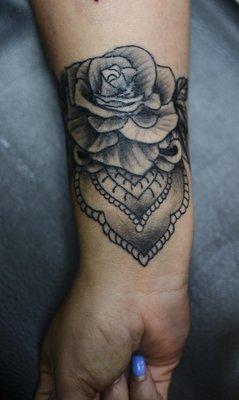 Ornamental rose Tattoo, Mandala tattoo, Mandala Ink tattoo shop (kano Mandala) Anibal Mercado