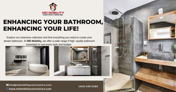 Discover the perfect blend of style, comfort, and accessibility with MD Mobility's premium bathroom products.