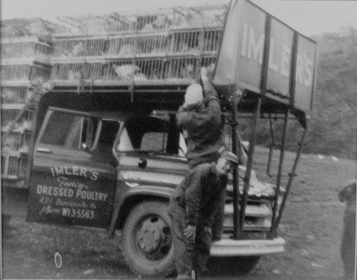 Loading turkeys on to the truck!