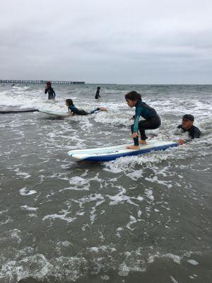 Surf lesson in Seal Beach