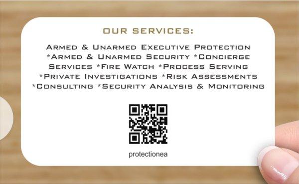 Range of services we offer.