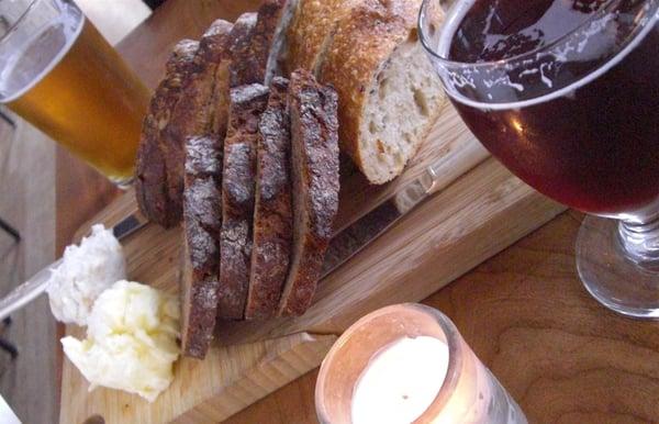 bread, butter and whipped lardo