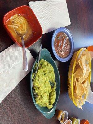 Sopa, guac, and homemade chip